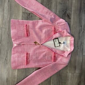 St. John Sport NWT Pink Tweed Blazer